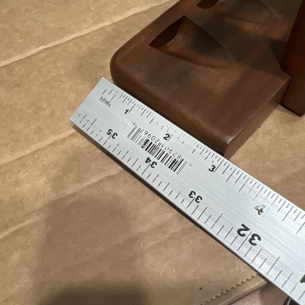 Vintage Duk-IT 6 Pipe Genuine Walnut Wood Stand Rest 10.5" - Picture 10 of 12